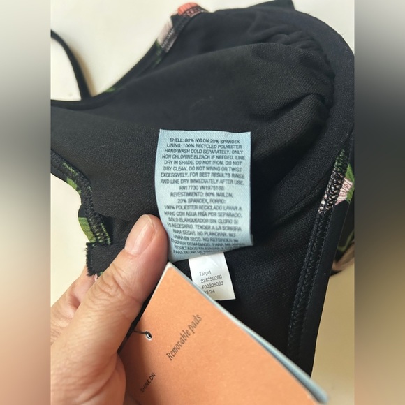 Shade and Shore Floral Bikini Top 34D NWT - Picture 4 of 6